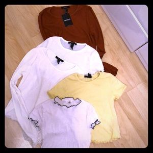 Forever 21 tops. Short sleeve and long sleeve